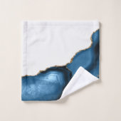 Navy Blue met metallisch goudgas Bad Handdoek (Wasdoekje)