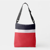 Navy Blue met rood Crossbody Tas (Voorkant)