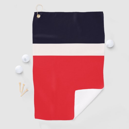 Navy Blue met rood Golfhanddoek (Insitu)
