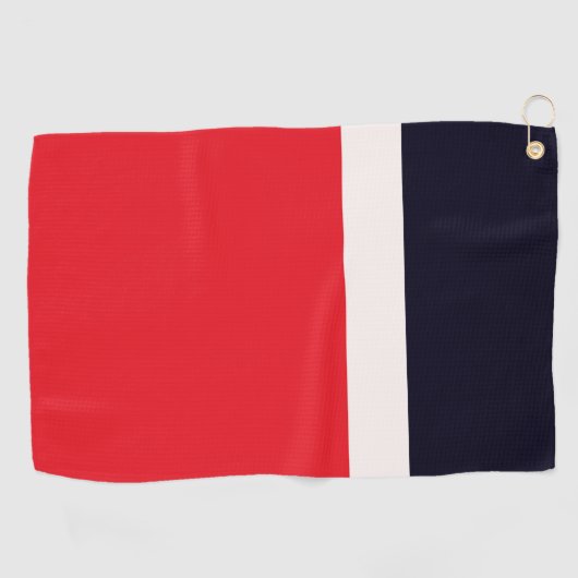 Navy Blue met rood Golfhanddoek (Horizontaal)