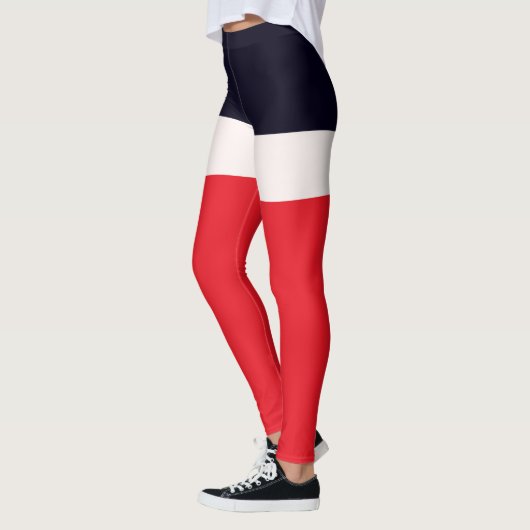 Navy Blue met rood Leggings (Links)