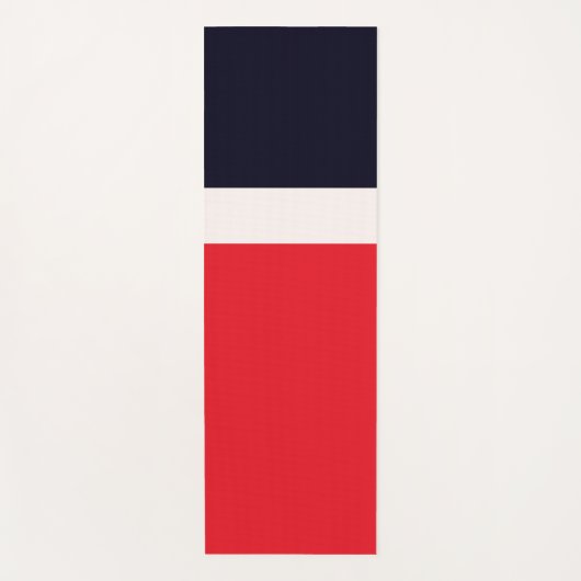 Navy Blue met rood Yogamat (Voorkant)