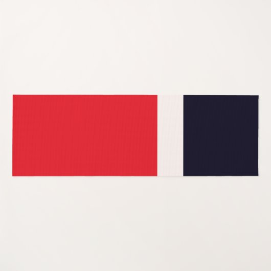 Navy Blue met rood Yogamat (Voorkant (horizontaal))