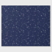 Navy Blue met wit Cadeaupapier (Vlak)