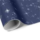 Navy Blue met wit Cadeaupapier (Rol Hoek)