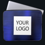 Navy Blue Metallic - Custom Logo Promotional Laptop Sleeve<br><div class="desc">Modern Navy Blue Faux Metallic Roestvrij Elegant Uw aangepaste Logo promotionele laptoptas of Sleeve promotionele (promo) reclame Hoesje. Dit stijlvolle professionele zakelijke computer hoesje kan worden aangepast aan uw bedrijf of zakelijke logo.</div>