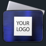 Navy Blue Metallic - Custom Logo Promotional Laptop Sleeve<br><div class="desc">Modern Navy Blue Faux Metallic Roestvrij Elegant Uw aangepaste Logo promotionele laptoptas of Sleeve promotionele (promo) reclame Hoesje. Dit stijlvolle professionele zakelijke computer hoesje kan worden aangepast aan uw bedrijf of zakelijke logo.</div>