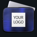 Navy Blue Metallic - Custom Logo Promotional Laptop Sleeve<br><div class="desc">Modern Navy Blue Faux Metallic Roestvrij Elegant Uw aangepaste Logo promotionele laptoptas of Sleeve promotionele (promo) reclame Hoesje. Dit stijlvolle professionele zakelijke computer hoesje kan worden aangepast aan uw bedrijf of zakelijke logo.</div>