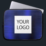 Navy Blue Metallic - Custom Logo Promotional Laptop Sleeve<br><div class="desc">Modern Navy Blue Faux Metallic Roestvrij Elegant Uw aangepaste Logo promotionele laptoptas of Sleeve promotionele (promo) reclame Hoesje. Dit stijlvolle professionele zakelijke computer hoesje kan worden aangepast aan uw bedrijf of zakelijke logo.</div>