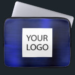Navy Blue Metallic - Custom Logo Promotional Laptop Sleeve<br><div class="desc">Modern Navy Blue Faux Metallic Roestvrij Elegant Uw aangepaste Logo promotionele laptoptas of Sleeve promotionele (promo) reclame Hoesje. Dit stijlvolle professionele zakelijke computer hoesje kan worden aangepast aan uw bedrijf of zakelijke logo.</div>