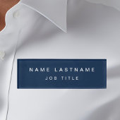 Navy Blue Metallic Folie Modern Business Naambadge