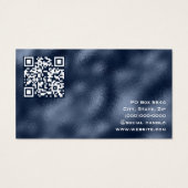 Navy Blue Metallic Folie Visitekaartje (Achterkant)