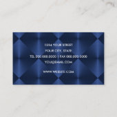 Navy Blue Metallic look Diamond Tegels Visitekaartje (Achterkant)