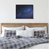 Navy Blue Milky way Night sky Galaxy Foto Canvas Afdruk (Insitu (Slaapkamer))