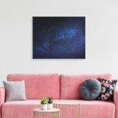 Navy Blue Milky way Night sky Galaxy Foto Canvas Afdruk (Insitu (Woonkamer))