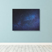 Navy Blue Milky way Night sky Galaxy Foto Canvas Afdruk (Insitu (Houten vloer))