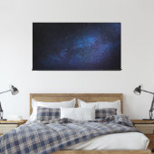 Navy Blue Milky way Night sky Galaxy Foto Canvas Afdruk (Insitu (Slaapkamer))