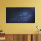 Navy Blue Milky way Night sky Galaxy Foto Canvas Afdruk (Insitu (Woonkamer))