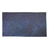 Navy Blue Milkyway Nightsky Galaxy Cherry Blossom Kussensloop (Achterkant)