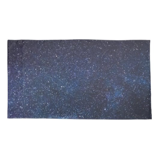 Navy Blue Milkyway Nightsky Galaxy Cherry Blossom Kussensloop (Achterkant)