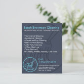 Navy Blue Minimaal Huishouden Schoonmaak Flyer (Staand voorkant)