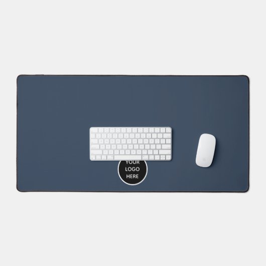 Navy Blue Minimal Kantoor Elegant Pad Logo (Keyboard & Muis)