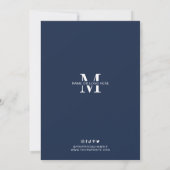 Navy Blue Minimal Logo Corporate Grand Opening Kaart (Achterkant)