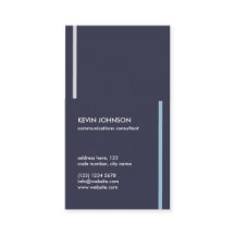Navy blue minimal masculine professional card