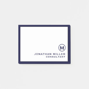 Navy Blue-minimalismonogram Post-it® Notes