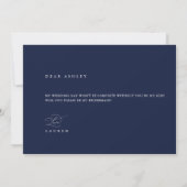 Navy Blue Minimalist Bridesmaid proposal Kaart (Achterkant)