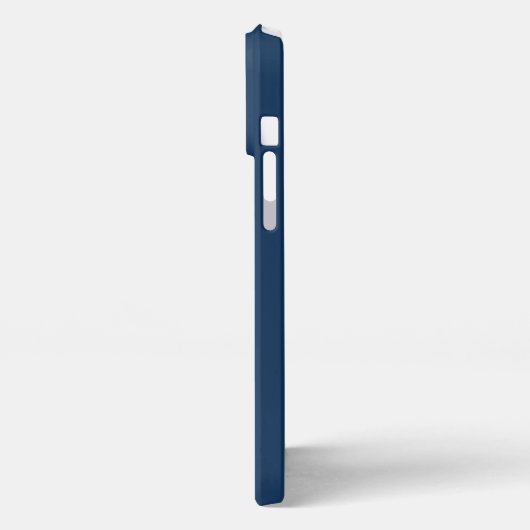Navy Blue Minimalist Gepersonaliseerd iPhone Hoesje (Linkerkant)