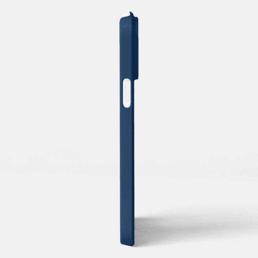 Navy Blue Minimalist Gepersonaliseerd iPhone Hoesje (Rechterkant)