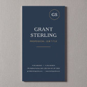 Navy Blue Minimalist Modern Professional Visitekaartje
