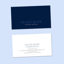 Navy Blue Minimalist Modern Professional