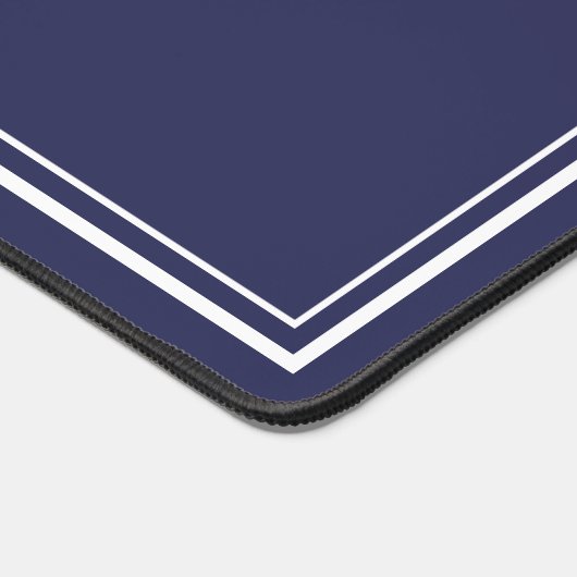 Navy Blue Minimalist Monogram Bureaumat (Hoek)