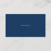 Navy Blue Minimalist Script Douche Recept Aanvraag Informatiekaartje (Achterkant)