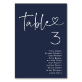 Navy Blue Minimalist Script Modern Wedding Kaart (Voorkant)