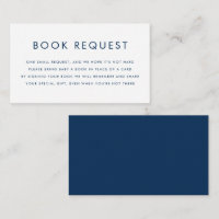 Navy Blue Minimalist Typografie Boek Aanvraag