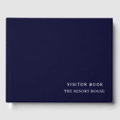 Navy Blue Minimalist | Vakantiehuis Gastenboek (Voorkant)