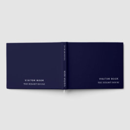Navy Blue Minimalistisch | Logboek voor vakantieve Gastenboek