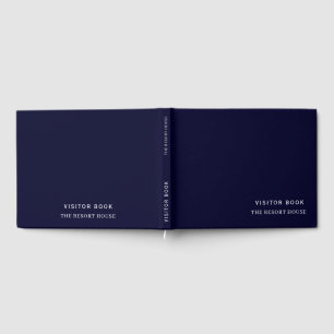 Navy Blue Minimalistisch   Logboek voor vakantieve Gastenboek