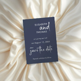 Navy Blue minimalistische elegante save the date k