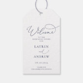 Navy Blue-minimalistische repetitie: Dinner Cadeaulabel (Achterkant)