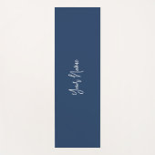 Navy Blue Minimalistische scriptnaam Stijlvol Yogamat (Voorkant)