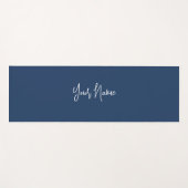 Navy Blue Minimalistische scriptnaam Stijlvol Yogamat (Voorkant (horizontaal))