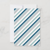 Navy Blue & Mint Elephant Baby Boy Foto geboorte Aankondiging (Achterkant)