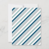 Navy Blue & Mint Schattigee olifant thema Baby sho Kaart (Achterkant)