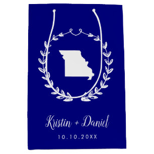 Navy Blue Missouri Map Wedding Welcome Swag Medium Cadeauzakje