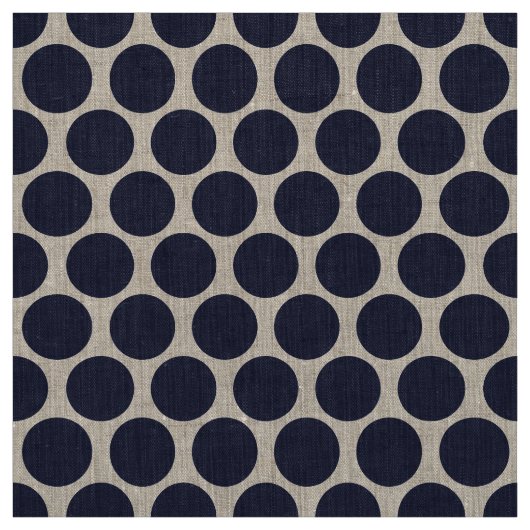 Navy Blue Mod Stippen Stof (Swatch)