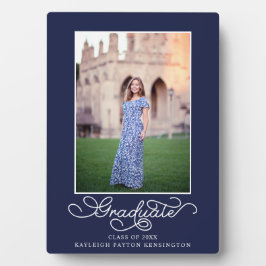Navy Blue Modern Afstuderen Photo Keepomwille Fotoplaat